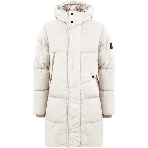 Real Down Blouson Puffer Jacket , male, Sizes: L, M - Stone Island - Modalova