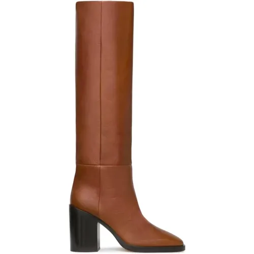 Leather Chunky Heel Boots , female, Sizes: 3 UK, 6 1/2 UK, 7 UK, 5 1/2 UK - Paris Texas - Modalova