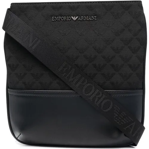 Iconic Cross Body Bag for Men , male, Sizes: ONE SIZE - Emporio Armani - Modalova