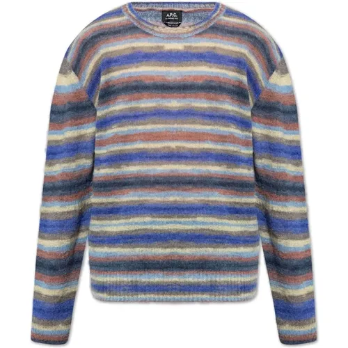 Striped Mohair Knit Sweater , male, Sizes: M, S, L - A.p.c. - Modalova