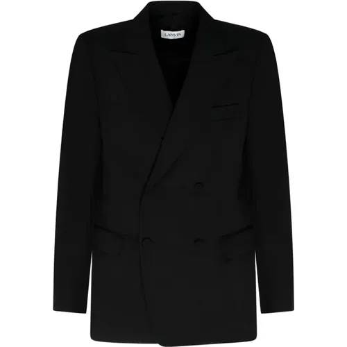 Double Breasted Wool Jacket for Men , male, Sizes: L, M - Lanvin - Modalova