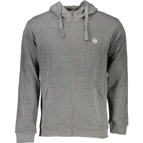 ZIP Sweatshirt Herren Grau , Herren, Größe: 2XL - Sergio Tacchini - Modalova