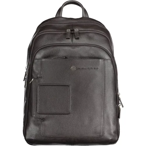 Eleganter Leder-Laptop-Rucksack - Piquadro - Modalova