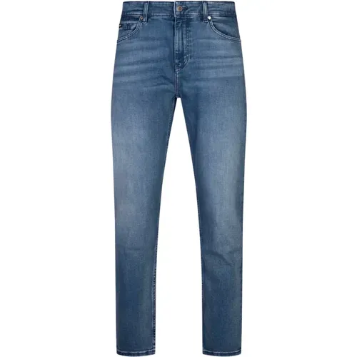 Denim Straight Fit Jeans , male, Sizes: W32 L32, W34 L32, W33 L32, W30 L32, W36 L32, W35 L32, W38 L32, W31 L32 - Hugo Boss - Modalova