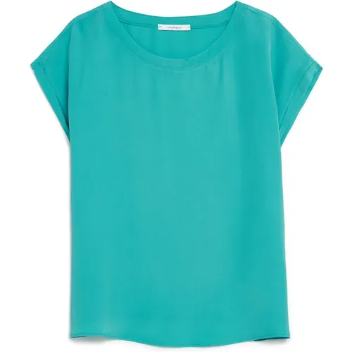 Fließende Crepe Boxy Shirt , Damen, Größe: S - Maliparmi - Modalova