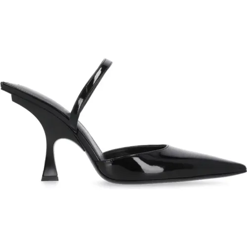 Leather Heels with Arrow Toe , female, Sizes: 6 UK, 5 1/2 UK - The Attico - Modalova