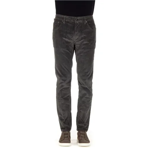 Grey 5-Pocket Pants with Sartorial Details , male, Sizes: W33, W30, W32, W37 - Jacob Cohën - Modalova