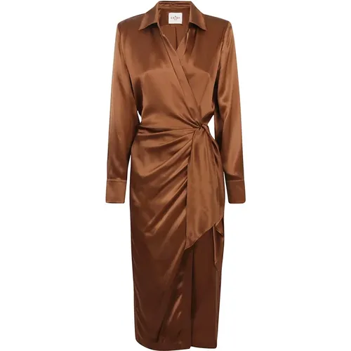 Silk Satin Dresses Made in Italy , female, Sizes: XS, L - Crida Milano - Modalova