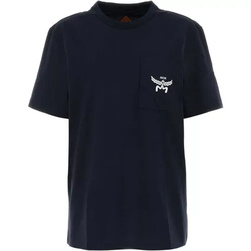 Midnight Baumwoll T-Shirt , Damen, Größe: XL - MCM - Modalova