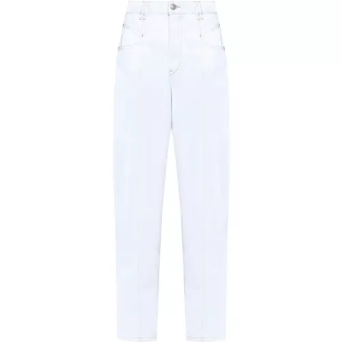 Weiße Denim Wide Leg Jeans , Damen, Größe: XS - Isabel marant - Modalova