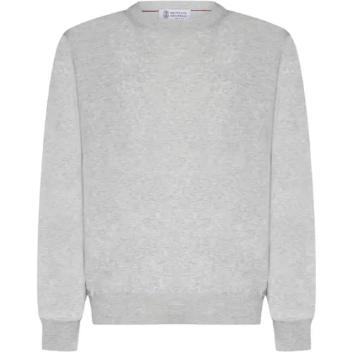 Cotton Sweater , male, Sizes: L, M - BRUNELLO CUCINELLI - Modalova