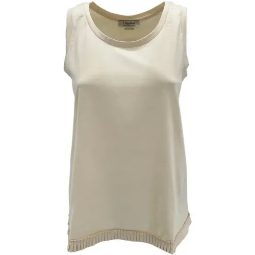 Madonna Hals Baumwoll Tank Top , Damen, Größe: S - Max Mara Studio - Modalova