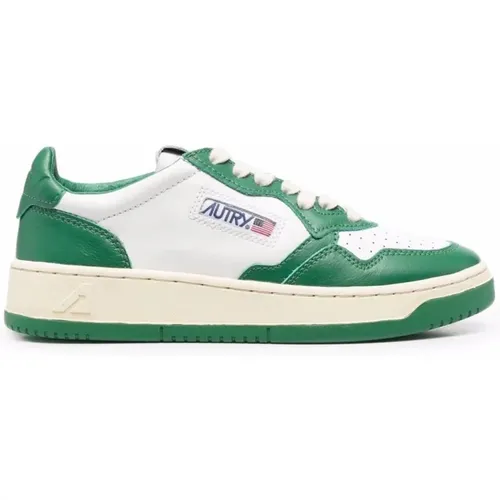 Leather Sneakers with Patch Logo , female, Sizes: 4 UK, 6 UK - Autry - Modalova