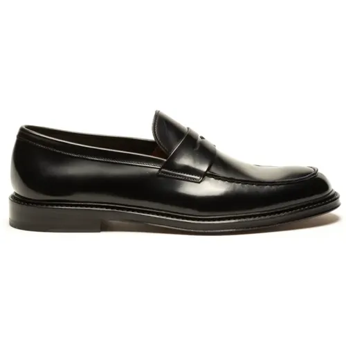 Schwarze Penny Moc Flache Schuhe , Herren, Größe: 41 1/2 EU - Doucal's - Modalova