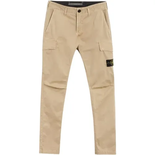 Skinny Cargo Hose in 'Sand' , Herren, Größe: W32 - Stone Island - Modalova