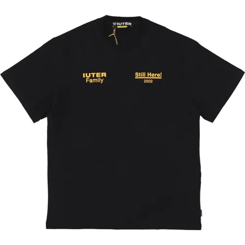 Schwarzes Jewel Tee Streetwear T-Shirt , Herren, Größe: L - Iuter - Modalova