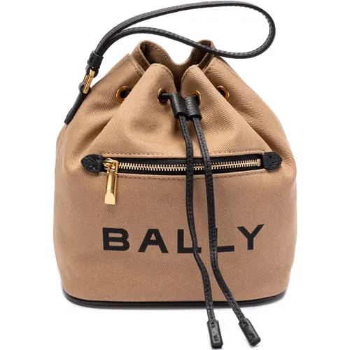 Mini Bucket Bag in Sand/Black , female, Sizes: ONE SIZE - Bally - Modalova