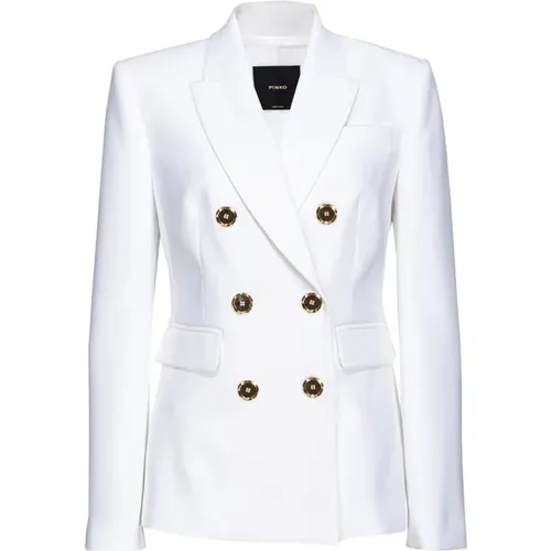 Weiße Blazer Damenbekleidung Ss24 , Damen, Größe: M - pinko - Modalova