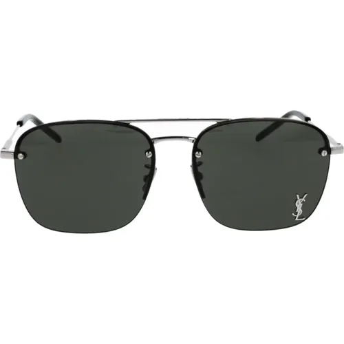 Ikonoische Sonnenbrille für Frauen , Damen, Größe: 56 MM - Saint Laurent - Modalova