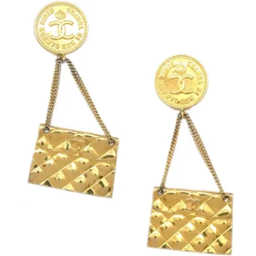 Pre-owned Metal earrings , female, Sizes: ONE SIZE - Chanel Vintage - Modalova