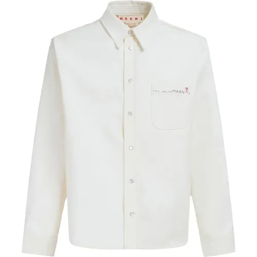 Long Sleeve Cotton Shirt , male, Sizes: 2XL, L, XL - Marni - Modalova