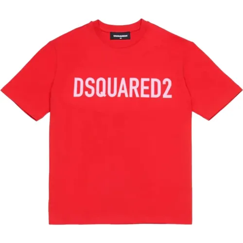 Bio-Baumwolle Kurzarm T-shirt - Dsquared2 - Modalova