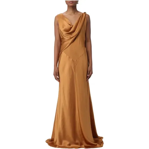 Satin Dress , female, Sizes: L - alberta ferretti - Modalova