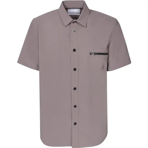 Shirt Short Sleeve Button Closure , male, Sizes: S, L - Sacai - Modalova