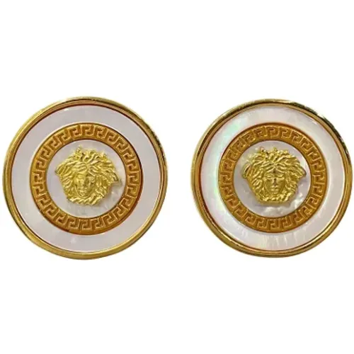 Pre-owned Metal earrings , female, Sizes: ONE SIZE - Versace Pre-owned - Modalova