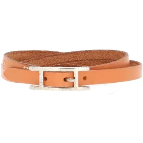 Pre-owned Leather bracelets , female, Sizes: ONE SIZE - Hermès Vintage - Modalova