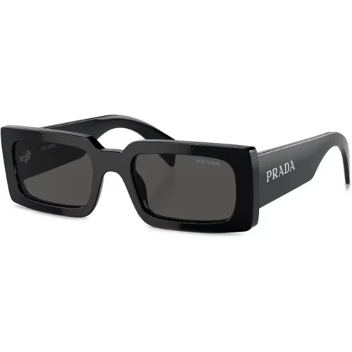 Schwarze Sonnenbrille mit Original-Etui , Damen, Größe: 52 MM - Prada - Modalova
