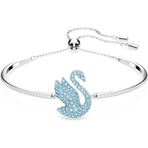 Damen Armband Iconic Swan:soft Blue Rc05/Rhs M 5660595 - Swarovski - Modalova