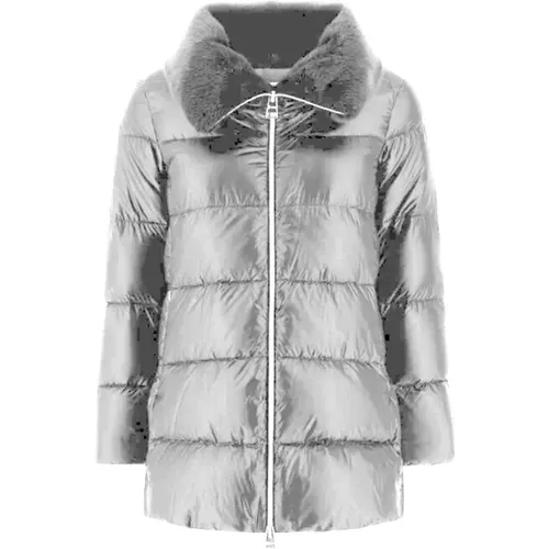 A-shape Nylon Ultralight Fur Jacket , female, Sizes: S, XL, M, XS, L - Herno - Modalova