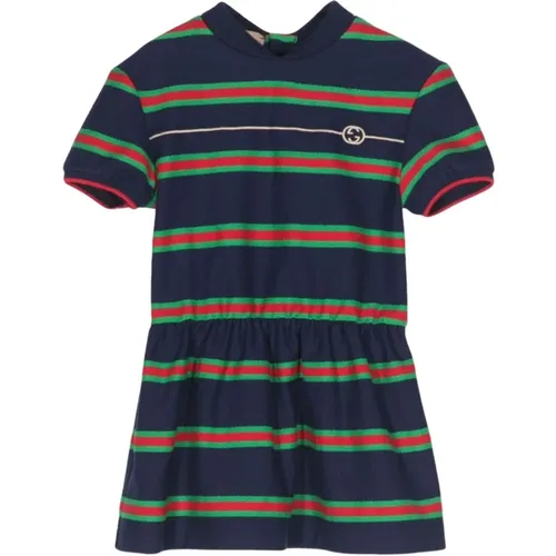 Blaues Gestreiftes Kinderkleid - Gucci - Modalova