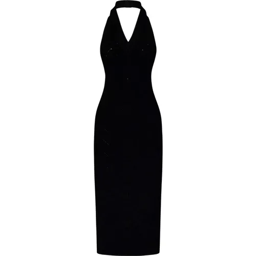 Ribbed Midi Dress with Open Back , female, Sizes: S, 2XS - Balmain - Modalova