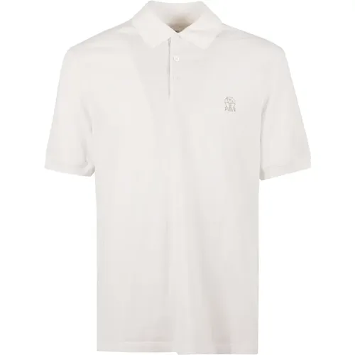 Polo Shirt Cotton Embroidered Logo , male, Sizes: XL, 2XL, L - BRUNELLO CUCINELLI - Modalova