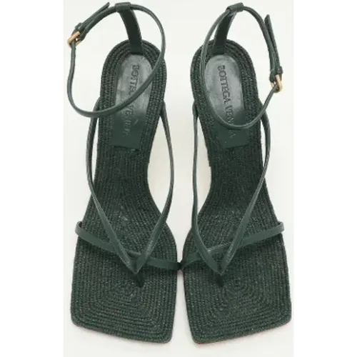 Pre-owned Leather sandals , female, Sizes: 4 UK - Bottega Veneta Vintage - Modalova