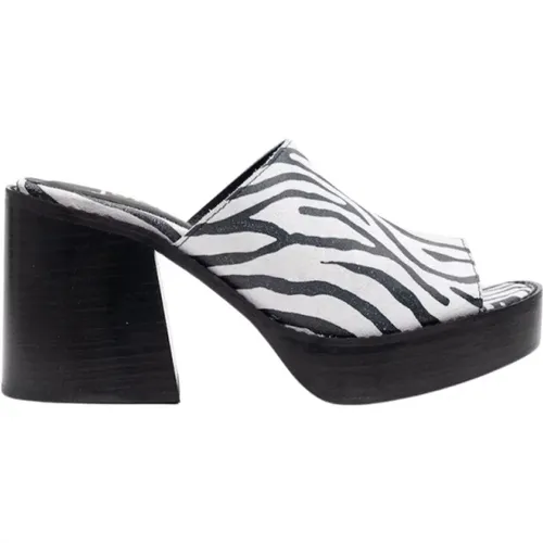 Zebra Print Damen Mule Schuh , Damen, Größe: 39 EU - JoDis - Modalova