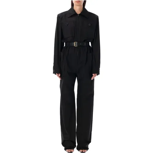 Cotton Jumpsuit Outerwear , female, Sizes: M - Saint Laurent - Modalova
