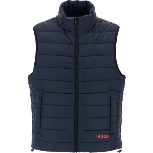 Quilted Water-Repellent Vest with Zip Closure , male, Sizes: M, L - Hugo Boss - Modalova