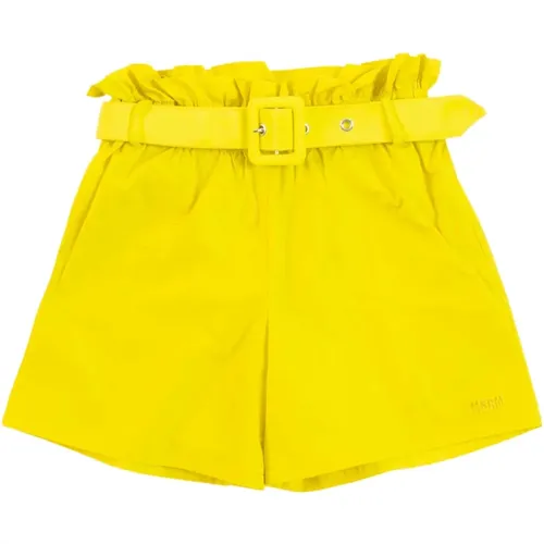 Tessuto Yellow Shorts Msgm - Msgm - Modalova