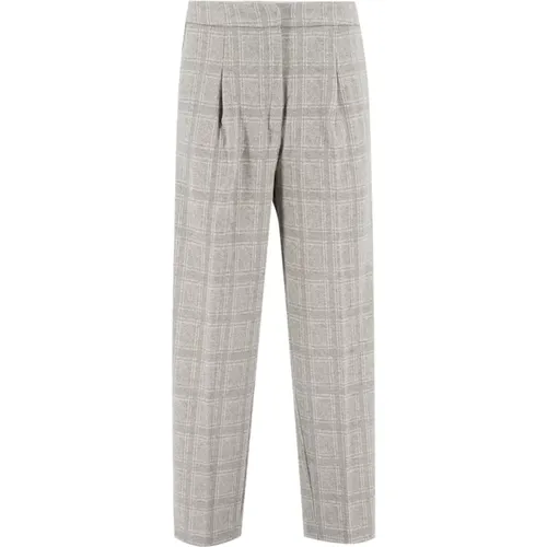 Women`s Clothing Trousers Grey/ Aw23 , female, Sizes: XS - Le Tricot Perugia - Modalova