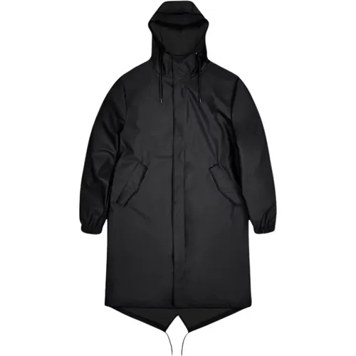 Wasserdichte Fishtail Parka mit Kapuze , Herren, Größe: XS - Rains - Modalova