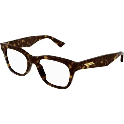 Bv1155O Havana Transparente Brille , unisex, Größe: 50 MM - Bottega Veneta - Modalova