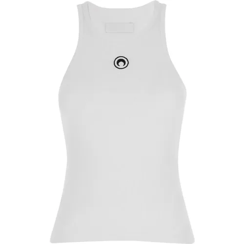 Cotton Rib Tank Top Dress , female, Sizes: M, S, XS, L - Marine Serre - Modalova