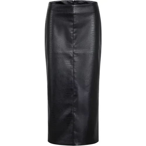 Embossed Crocobbtuanella Skirt , female, Sizes: M - Bruuns Bazaar - Modalova