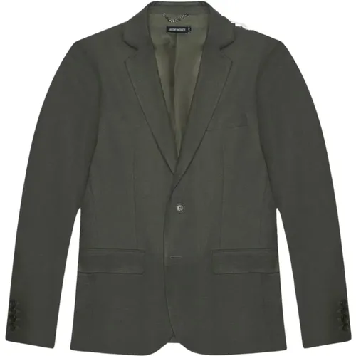Grüner Linen-Blend Blazer Button-Front , Herren, Größe: 2XL - Antony Morato - Modalova