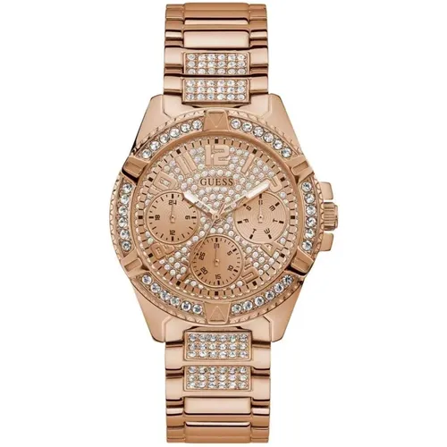 Multifunctional Lady Frontier Rose Gold Watch , female, Sizes: ONE SIZE - Guess - Modalova
