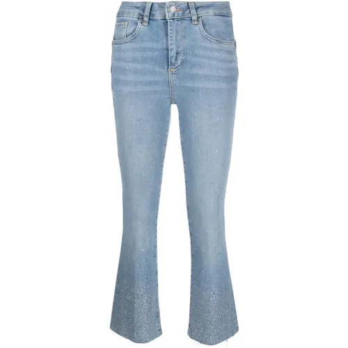 Rhinestone Jeans Light High Waist , female, Sizes: W27 - Liu Jo - Modalova