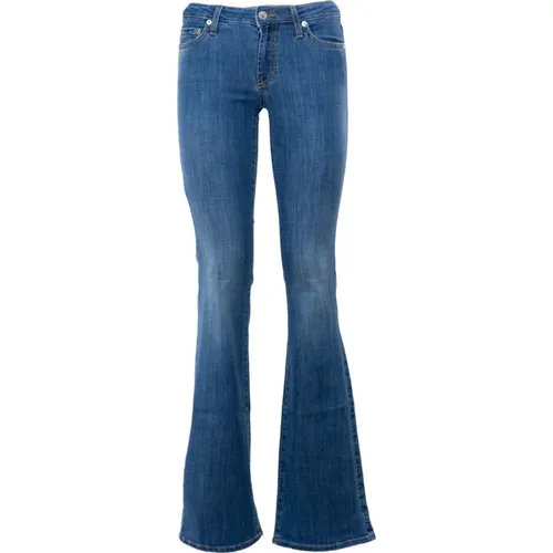 Italienische Flare Fit Denim Jeans , Damen, Größe: W30 - Roy Roger's - Modalova